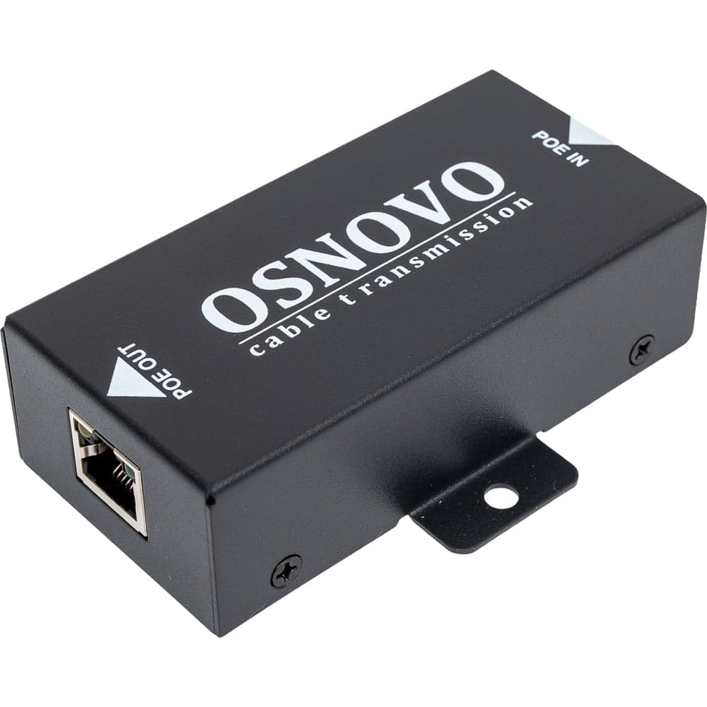 PoE удлинитель OSNOVO E-PoE/1 10M/100M Fast Ethernet до 500м (до 22W). Увеличение расстояния передачи данных + питание на 100м. sct0668