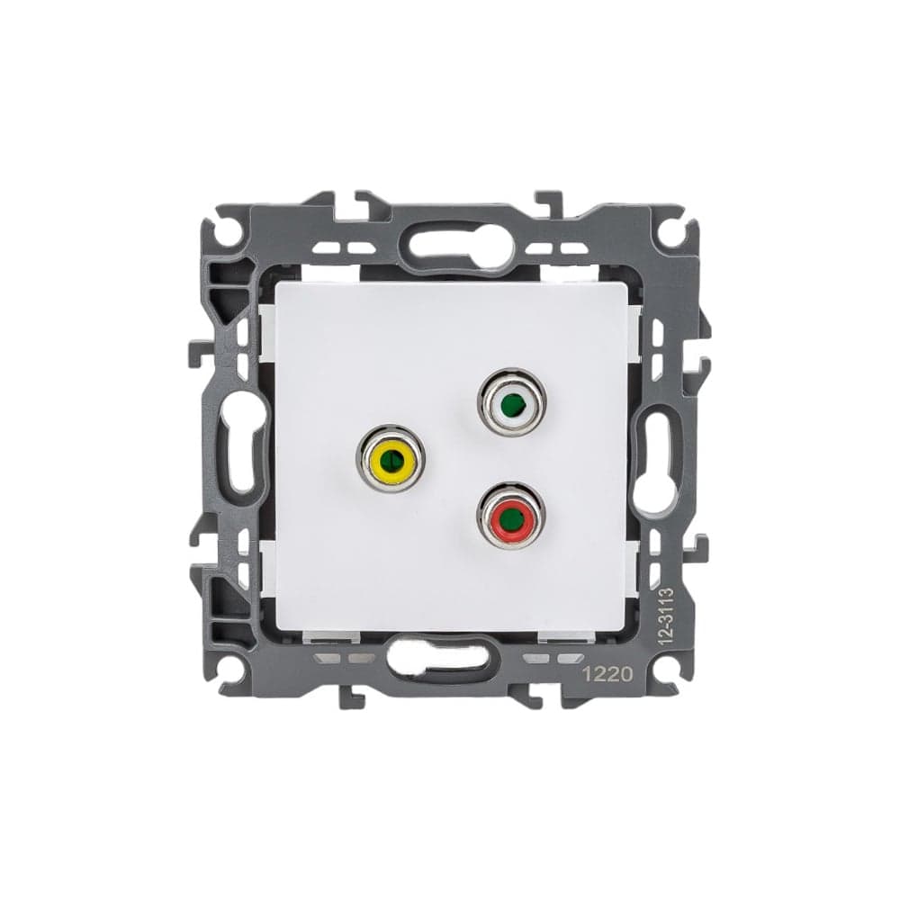 Розетка RCA ЭРА 12-3113-01 IP20, 12, белый Б0027471
