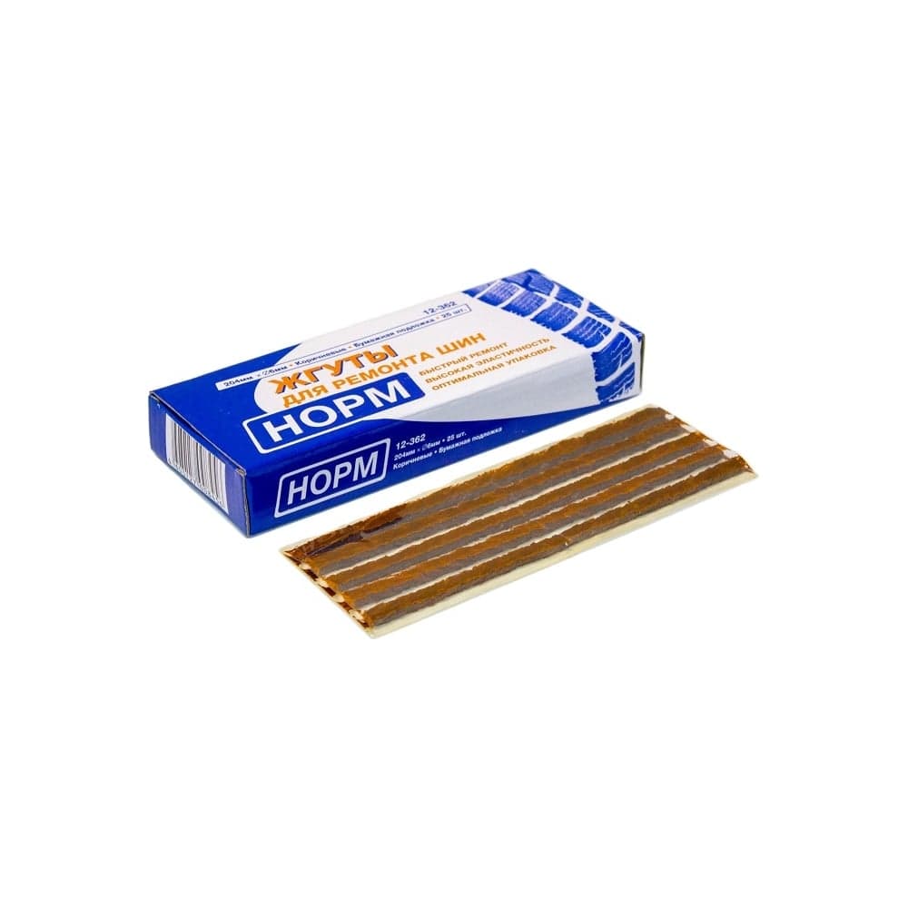 Жгуты NORM коричневые, 204х6 мм, 25 шт. 12-362 (ШК-200)