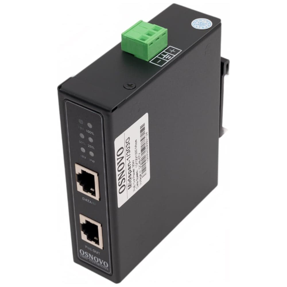 Промышленный гигабитный PoE-инжектор OSNOVO Midspan-1/303G sct0901