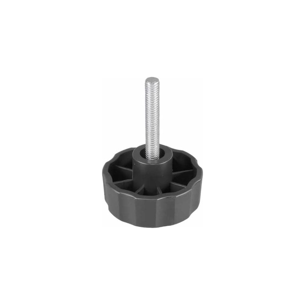 Ручка-барашек с резьбовым штифтом Tech-Krep/Zitar пластик, D50 М6x50, чёрный 154201
