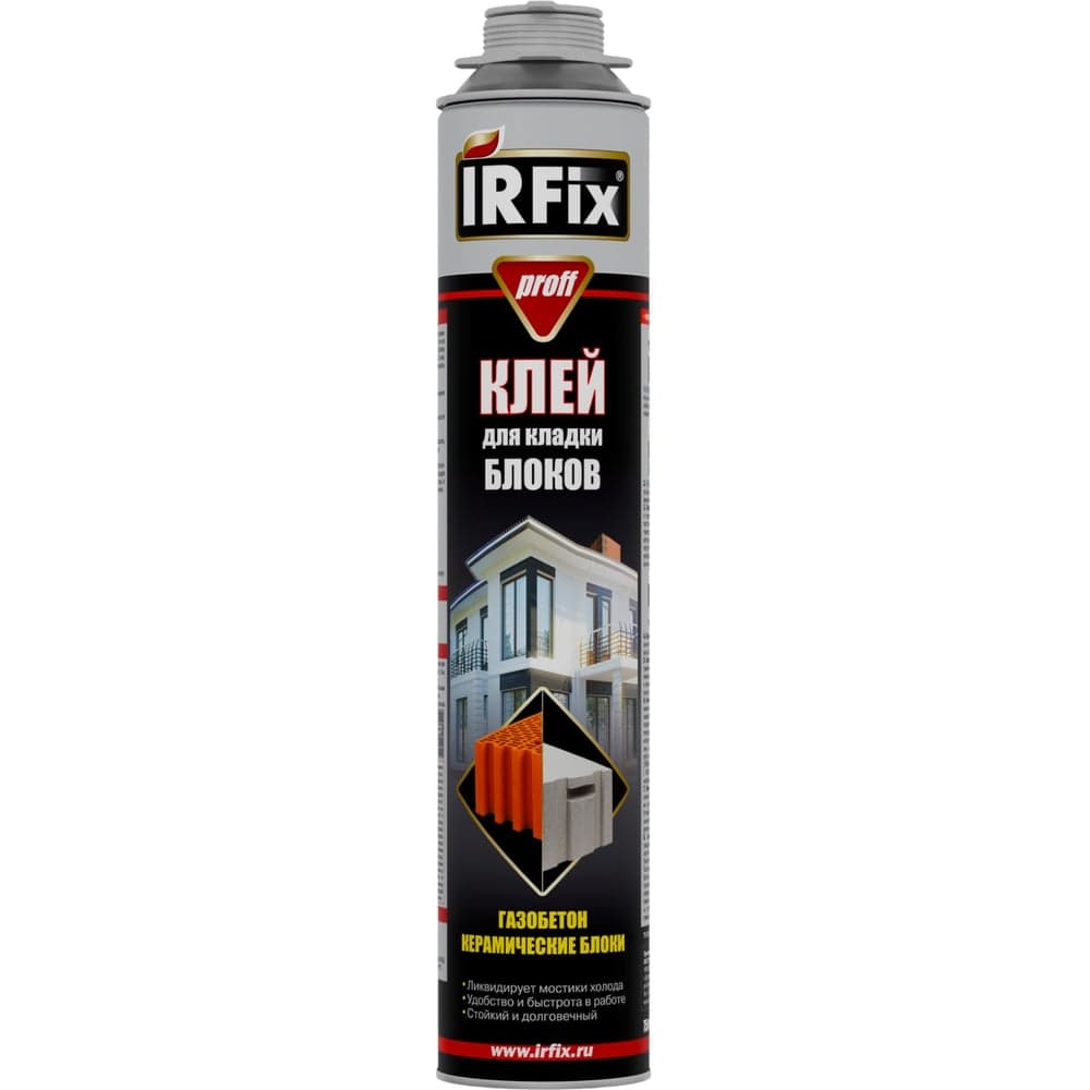 Клей-пена IRFIX PROFF для кладки блоков 750мл 10007