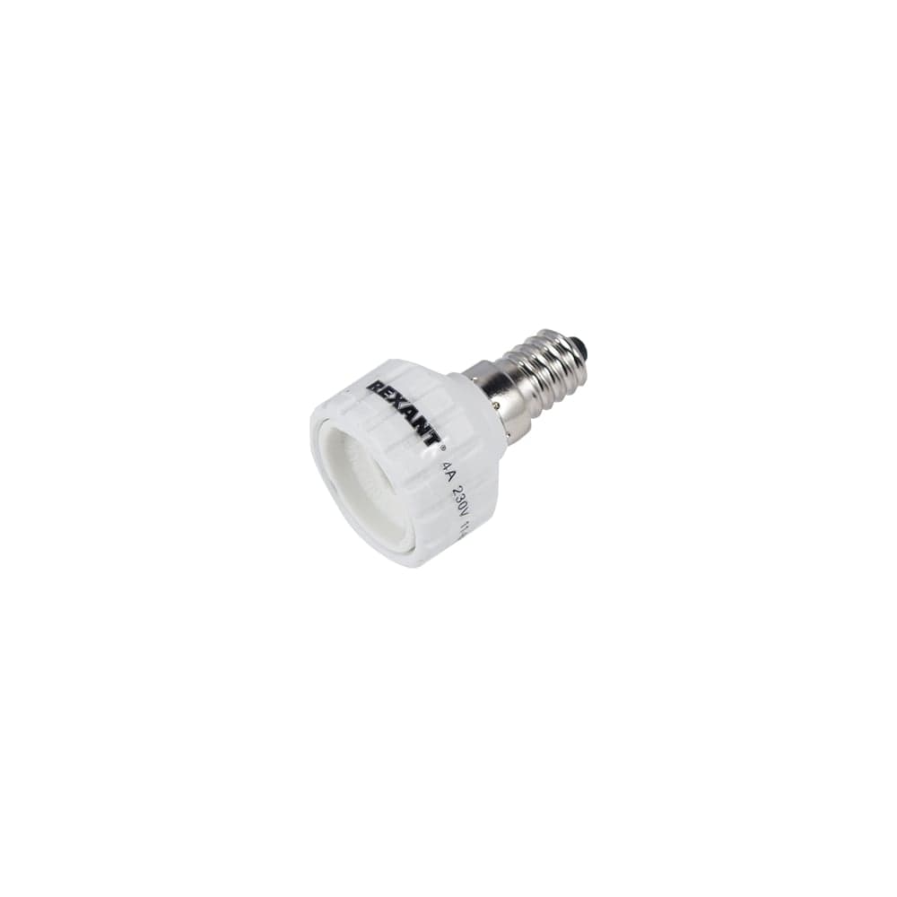 Цокольный переходник REXANT e14-gu10 белый (12шт/уп) 11-8834