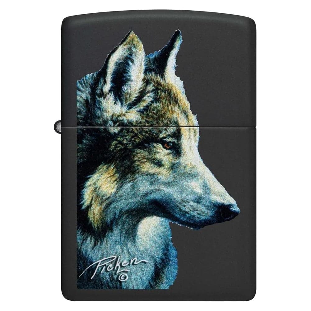 Зажигалка Zippo Zippo Linda Picken с покрытием Black Matte, латунь/сталь, черная, 38x13x57 мм 48598