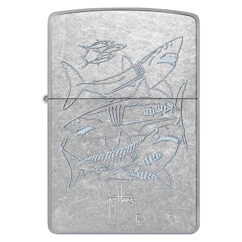 Зажигалка Zippo Guy Harvey с покрытием Street Chrome, латунь/сталь, серебристая, 38x13x57 мм 48595