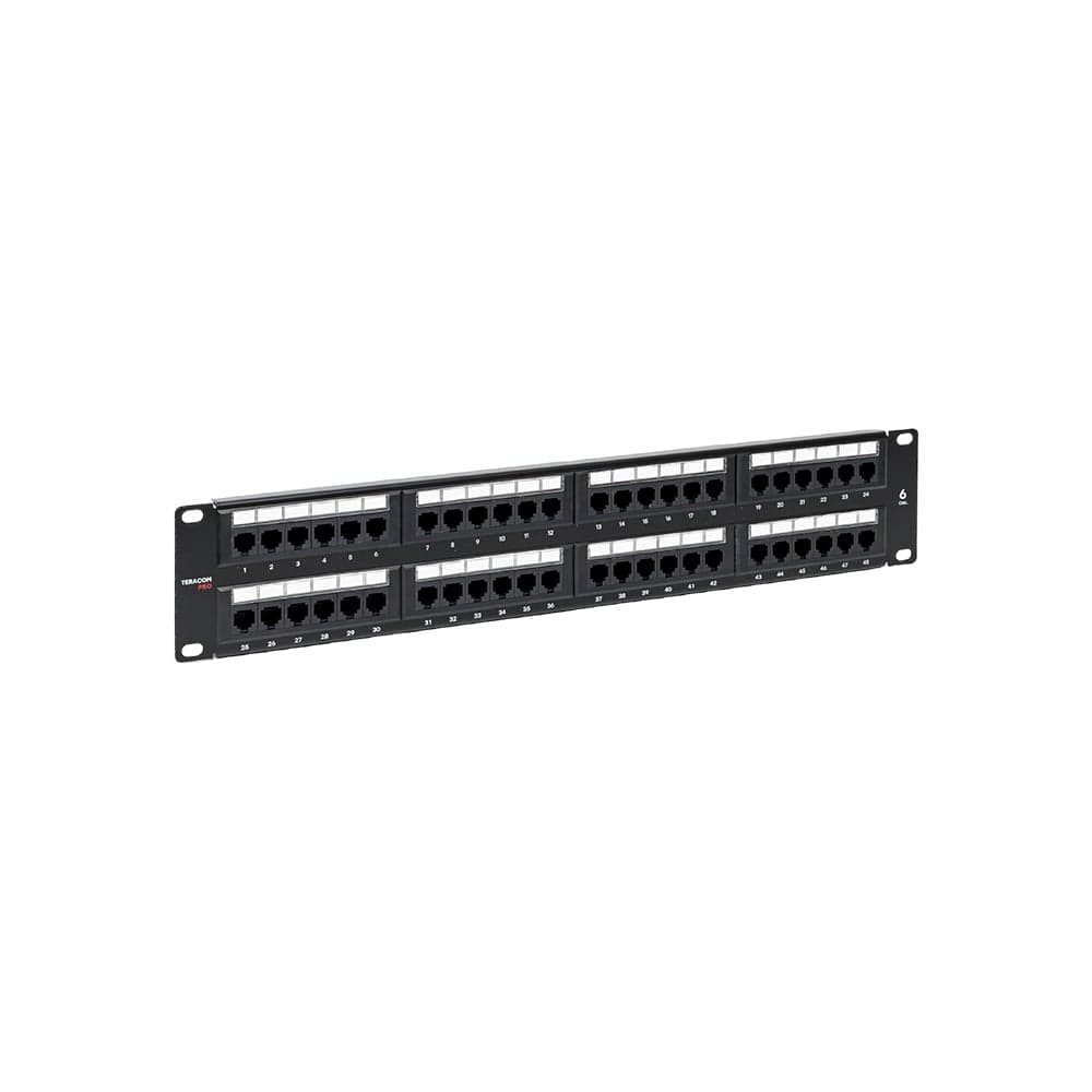 Патч-панель EKF TERACOM PRO 19'' Cat.6 2U неэкранированная UTP 48 портов RJ-45 Dual IDC TRP-PPNL-6UTP-2U48