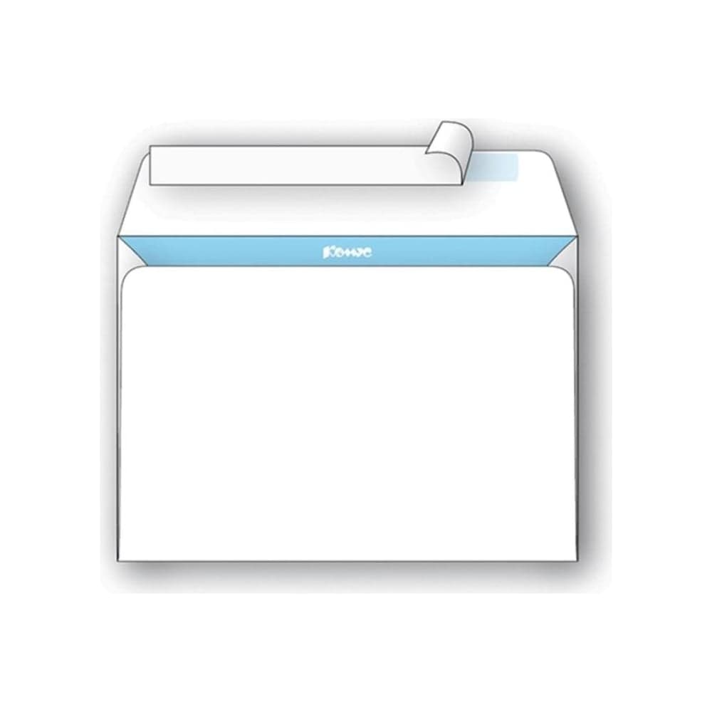 Конверт Комус белый С4 стрип 229x324 мм, 90 г, 50 штук, 5 упаковок 163080
