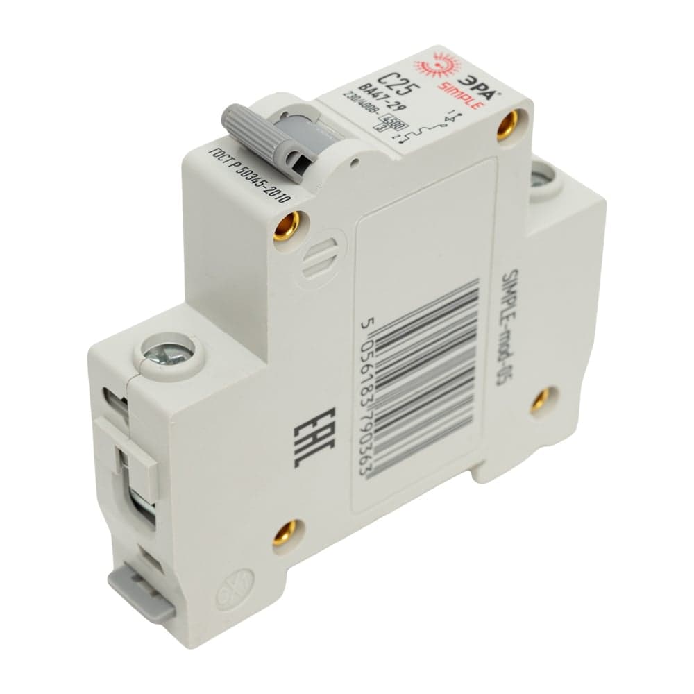 Автоматический выключатель ЭРА SIMPLE ВА 47-29 1P 25А C 4,5кА Б0039222