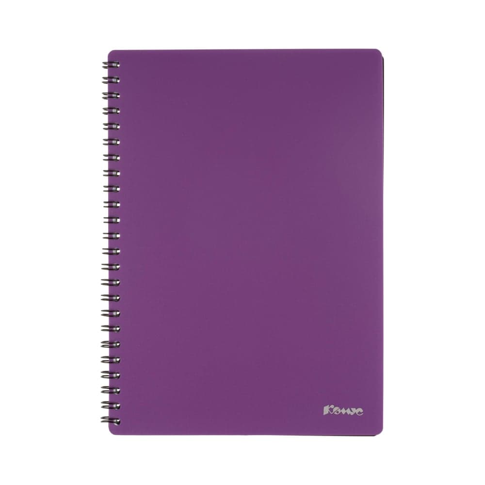 Бизнестетрадь Комус classic а5, 60 л, клетка, пластик, спираль, фиолетовая 1561953