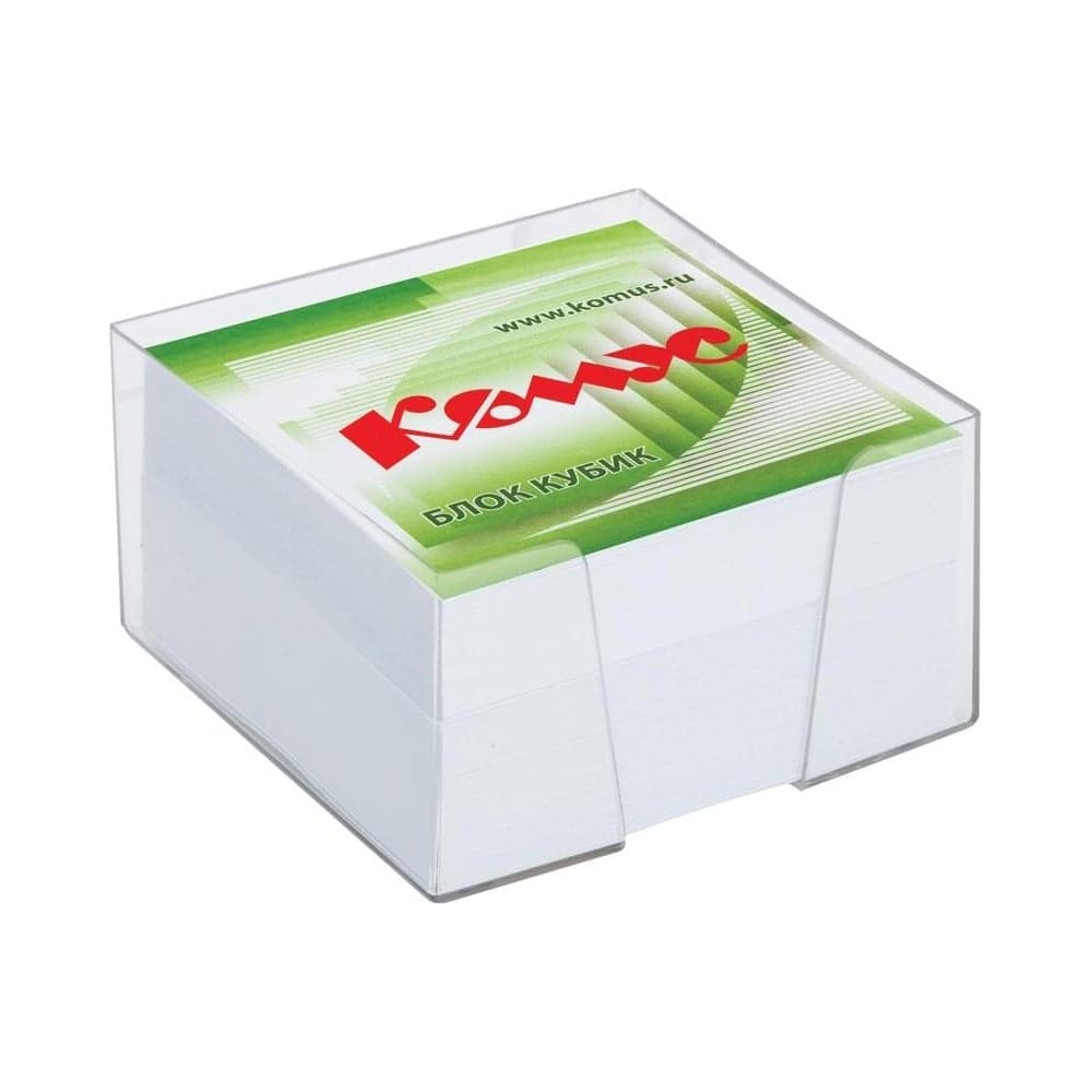 Блок для записей в подставке Комус 9x9х5 см, белый, 100 г 154931