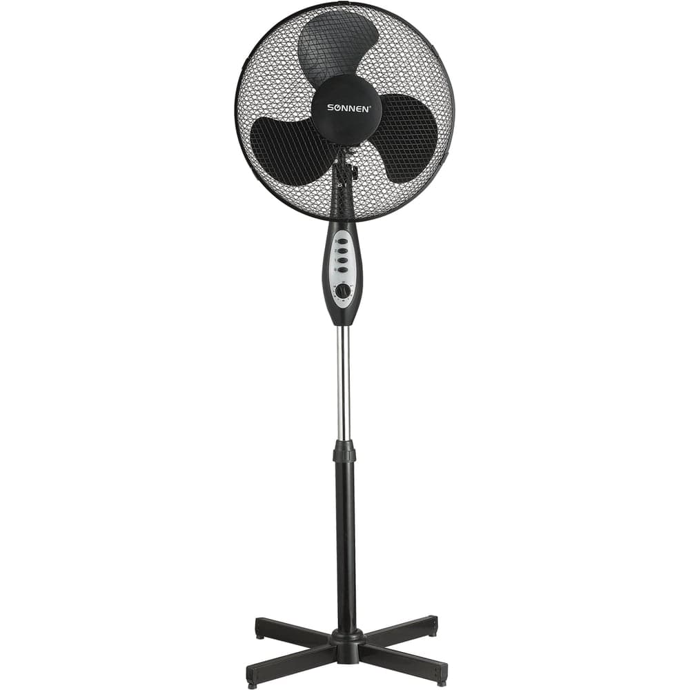 Вентилятор напольный SONNEN FS40-A55, d=40 см, 45Вт, 3 скоростных режима, таймер, черный, 451035