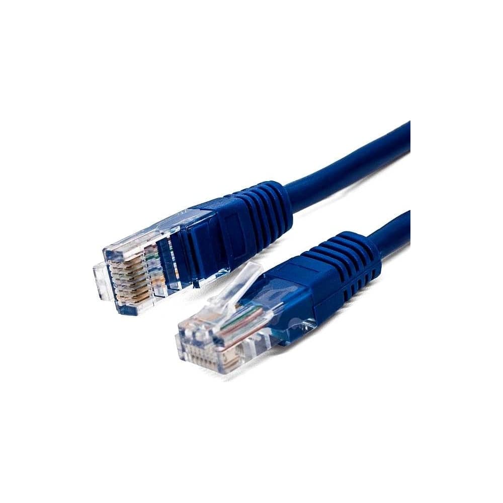 Патч-корд кабель Filum u/utp 5e кат, 2м 26awg(7x0,16 мм), чистая медь, pvc, синий FL-U5-C-2M-BL