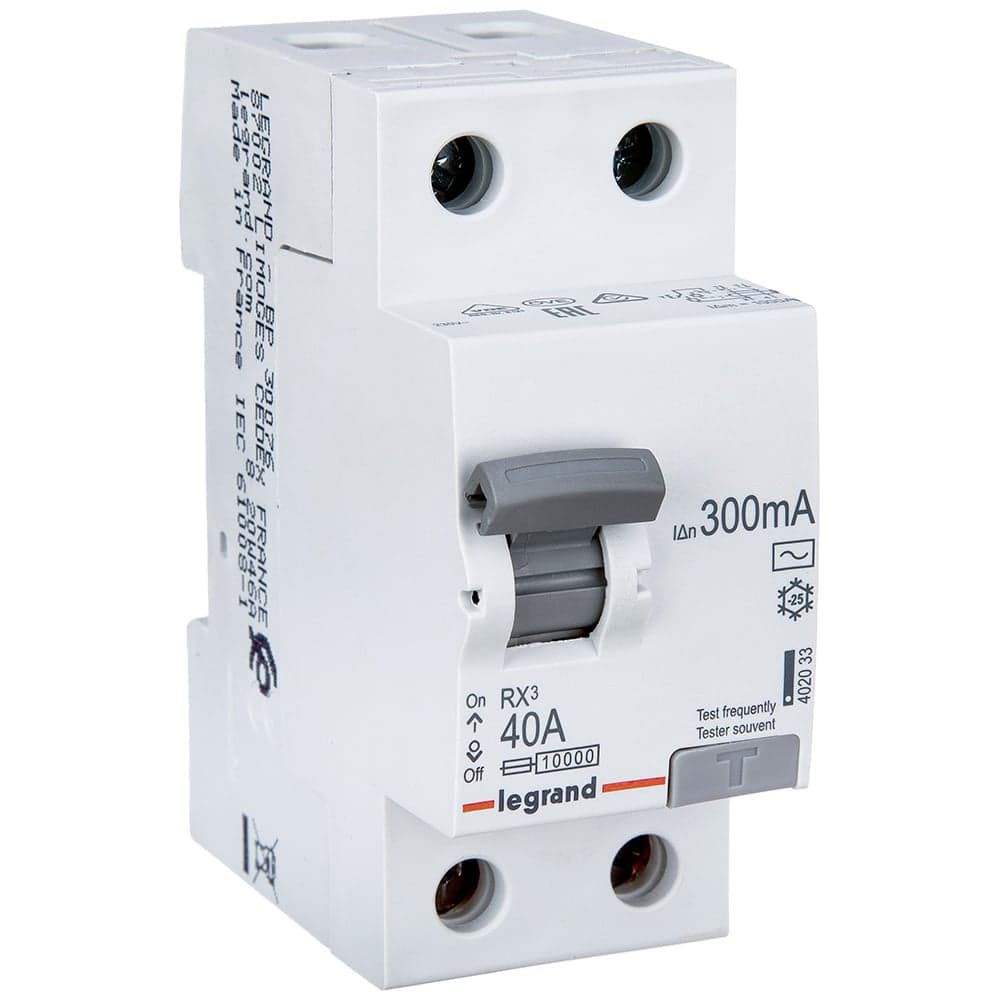 Выключатель дифференциального тока Legrand Rx3 300ма 40а 2п Ac 402033