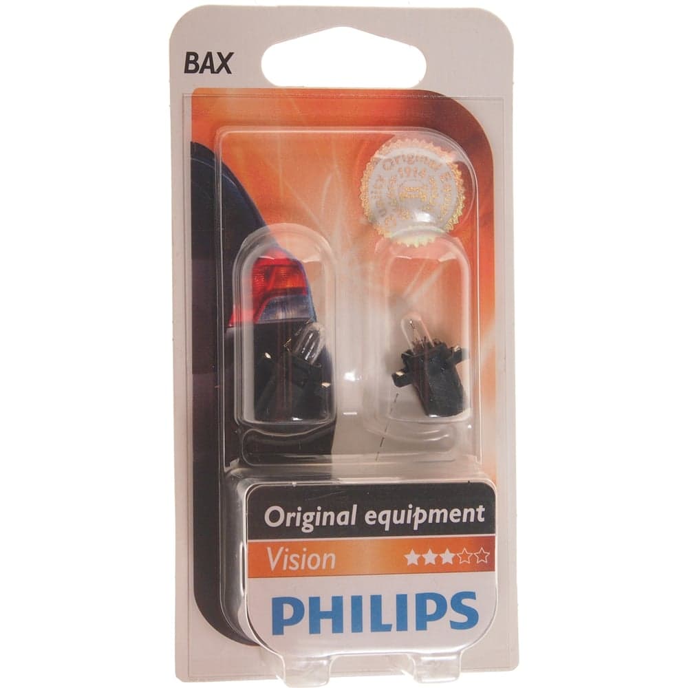 Автолампа PHILIPS BAX1.2W с черным патроном BAX8.3s 1.35, 2 шт. 12V 1,10,200 12597B2