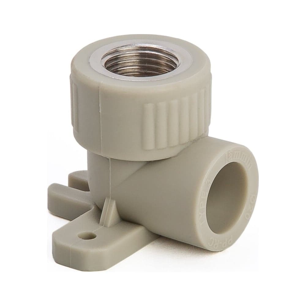 Угольник с креплением LAMMIN ppr вр 25x1/2" 60/20 серый Lm31055025015G