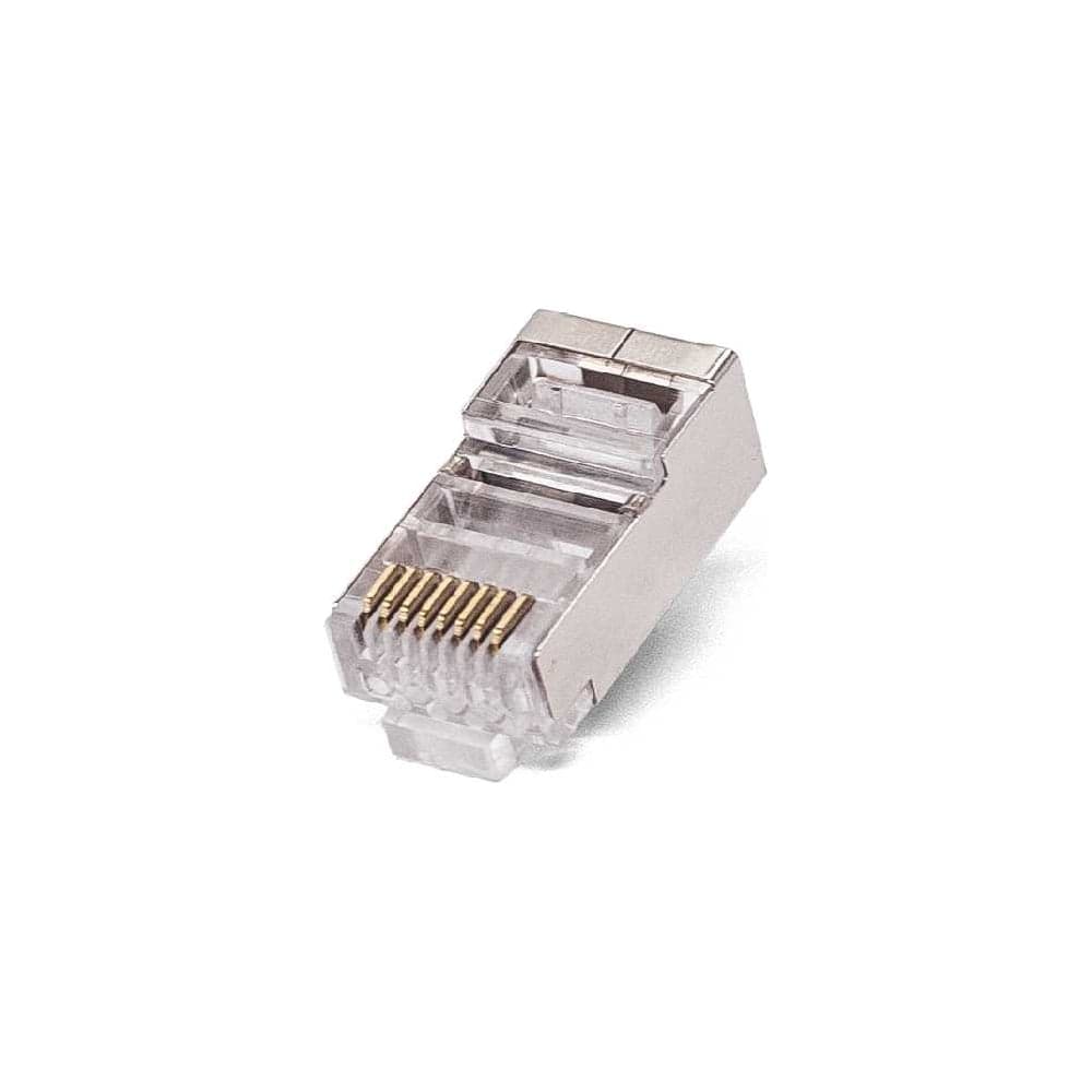 Коннектор Filum rj-45, 6 кат, 8p8c, экран, 50 мкм, универсальный, для одножильного и многожильного кабеля, уп/100 шт FL-NA-PLUG6-3