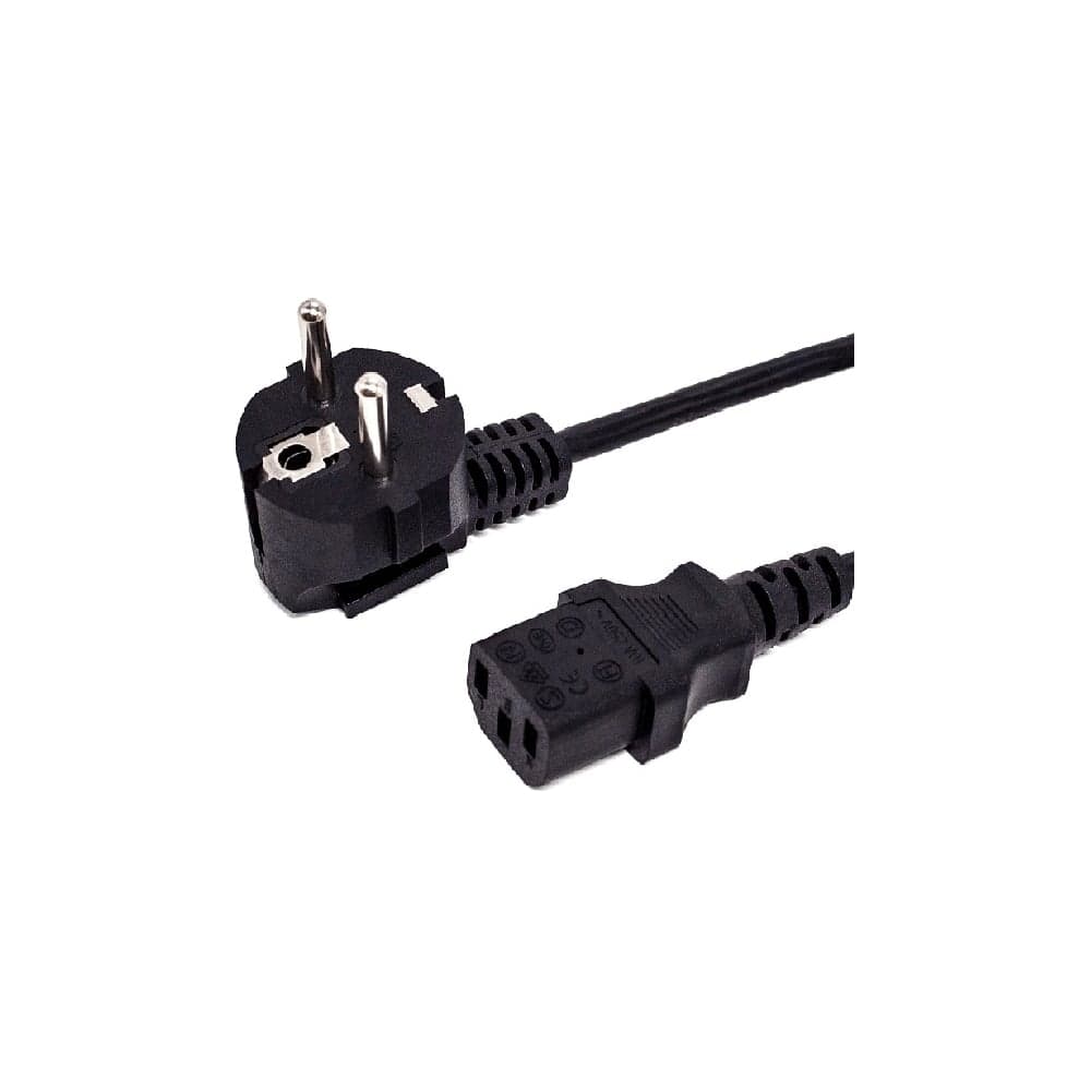 Кабель питания Filum cee 7/7- с13, 3x0,5мм², 220в, 6a, чёрный, 1 м FL-PC6-EU-C13-1M