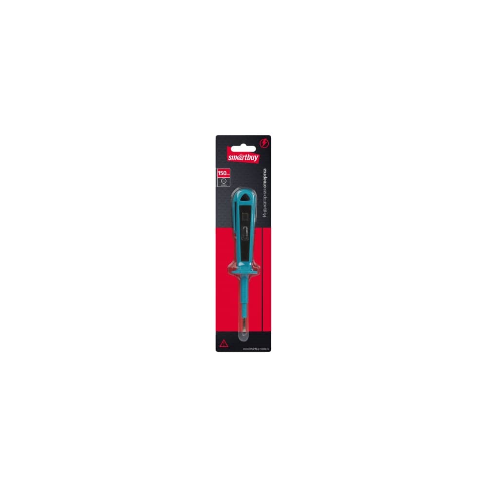 Индикаторная отвертка Smartbuy 150 мм, до 500В, шлицевая tools/120 SBT-SCT-T150P2