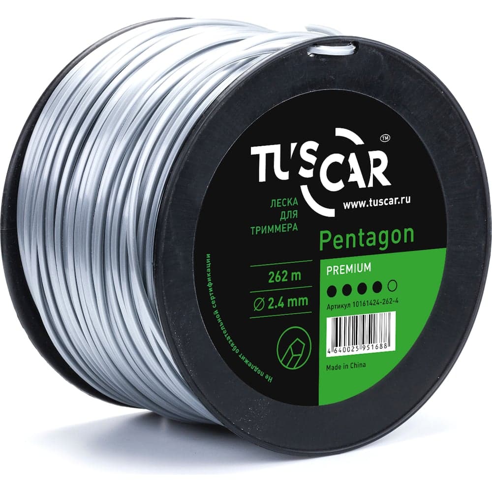 Леска для триммера Pentagon, Premium, 2.4 мм, 262 м TUSCAR 10161424-262-4