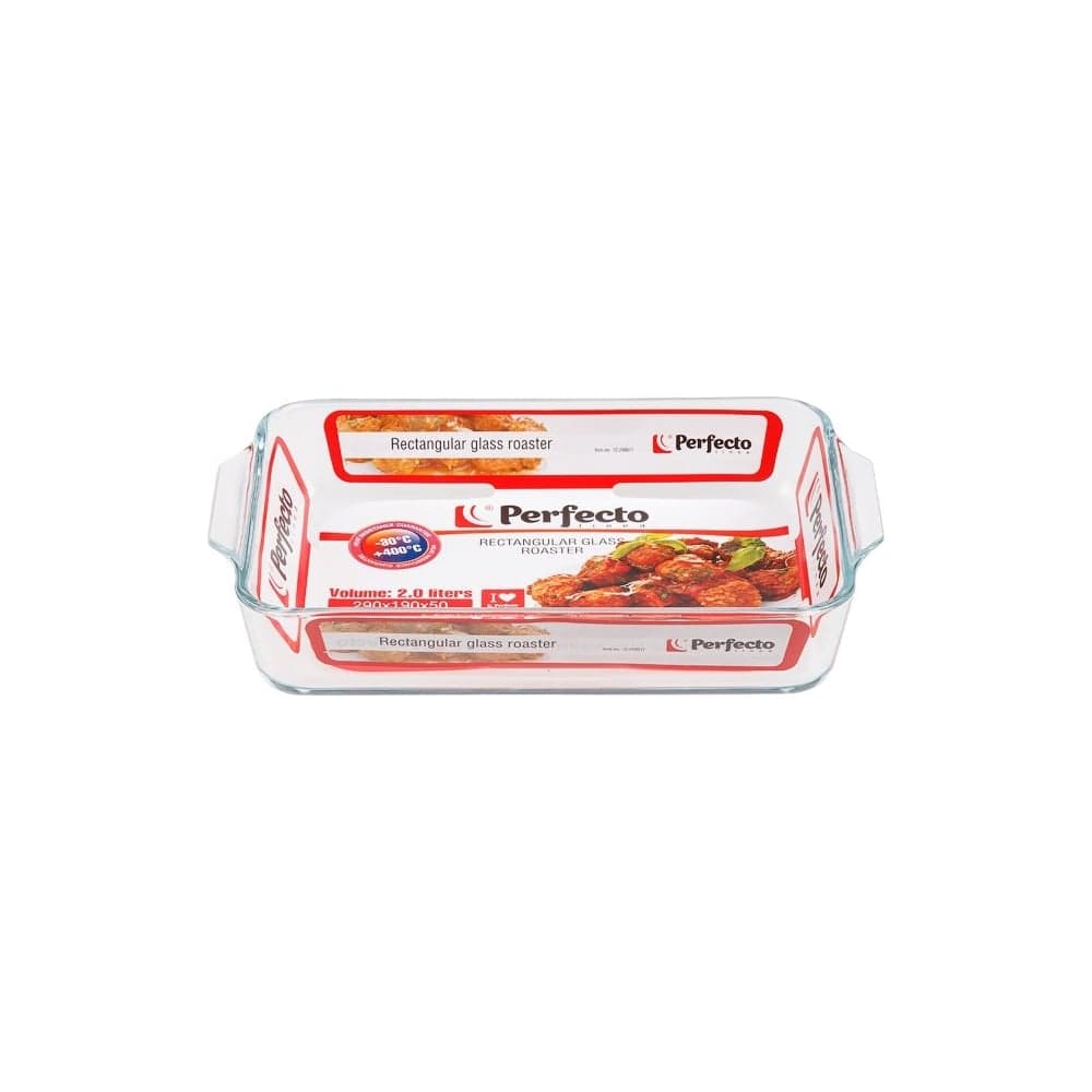 Форма PERFECTO LINEA из жаропрочного стекла, 2.0 л, прямоугольная, 290x190x50 мм 12-200011