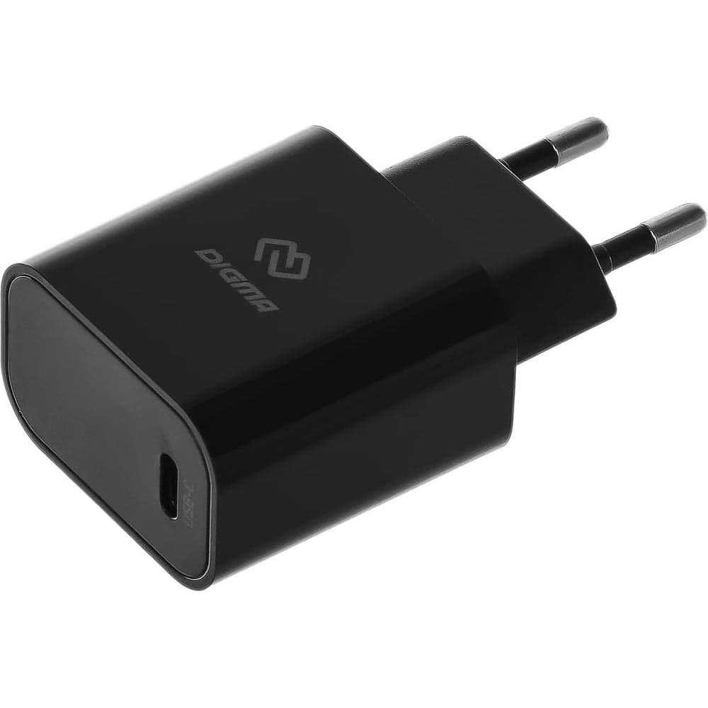 Сетевое зарядное устройство DIGMA DGW3C 30w, 3A (PD), USB-C, универсальное, черный, (DGW3C0F010BK) 1655945
