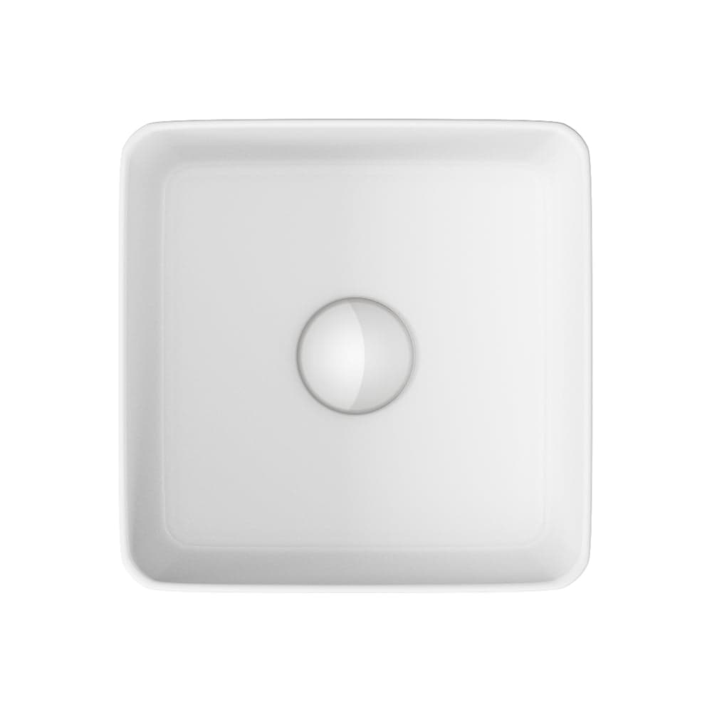 Раковина накладная квадратная Bauedge BAU Hotel mini 30x30, белая BH1003