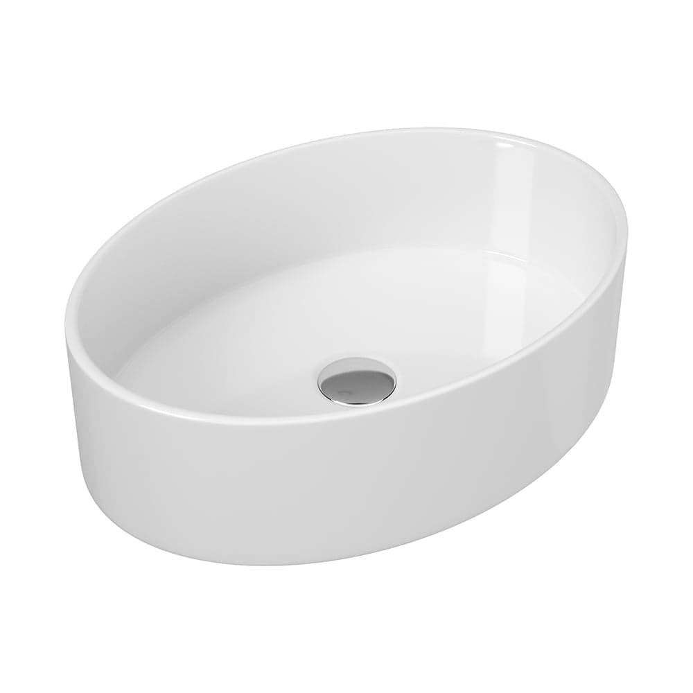 Овальная накладная раковина Bauedge BAU Nimb 50x36, белая BN0002