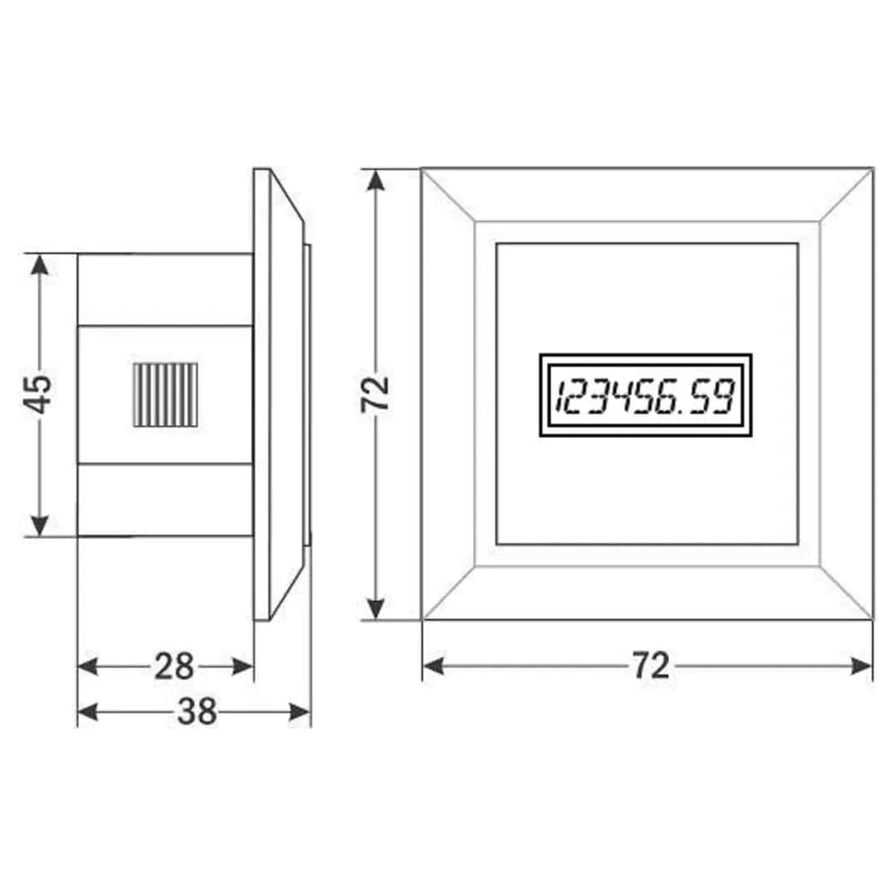 Счетчик времени наработки DELTAKIP Delta-Kip DK-HM-8L, черный, 110-240VAC DK-A0000008