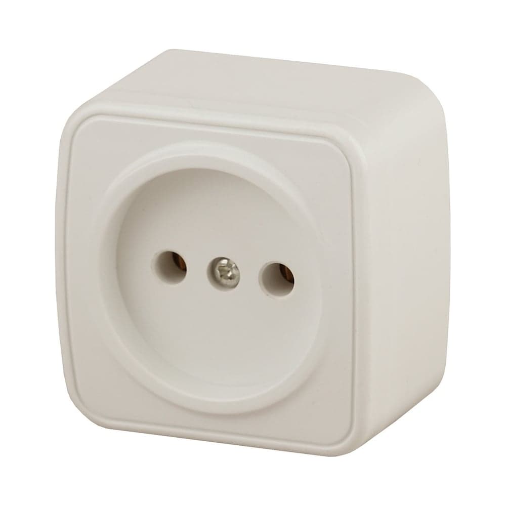 Розетка Intro 320102 2P, 16А, 250В, IP20, ОУ, Polo, слоновая кость 0 Б0036124