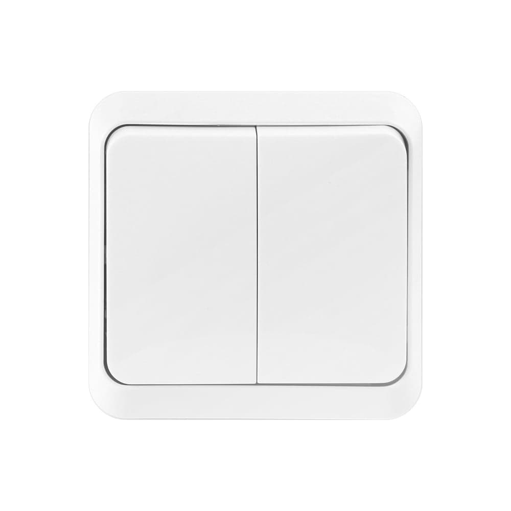 Выключатель Smartbuy 2-клавишный 10А белый Юпитер SBE-03w-10-SW2-0