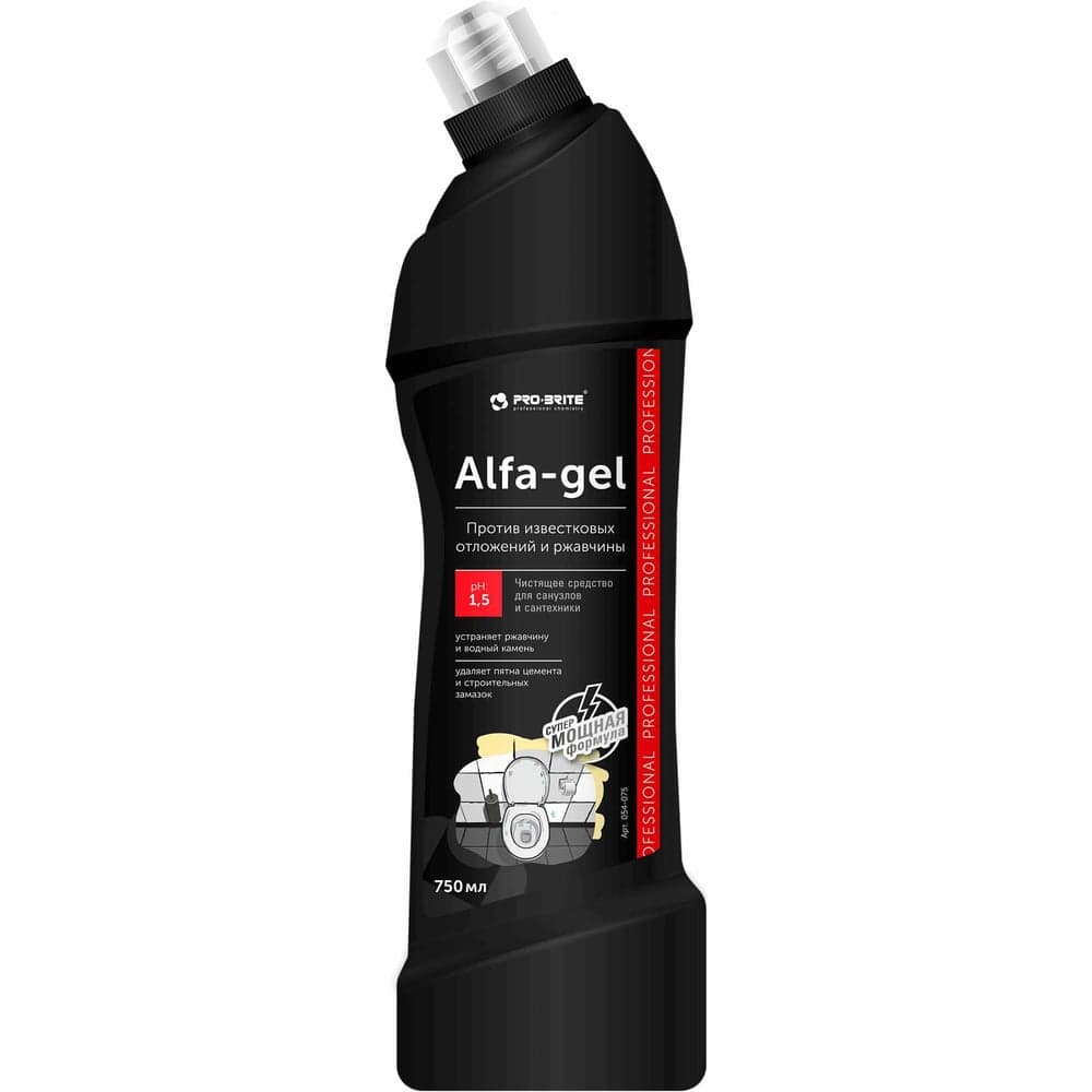 Средство PRO-BRITE ALFA-GEL усиленное против известковых отложений и ржавчины с бактерицидными свойствами 750 мл 054-075 605299