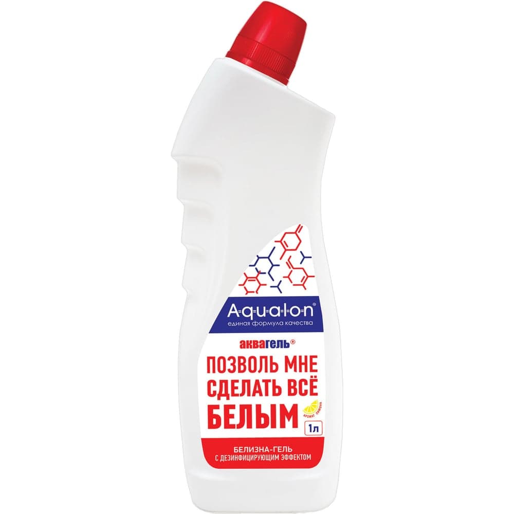 Аквагель Белизна-гель отбеливающий и дезинфицирующий AQUALON 1л, Лимон 203308