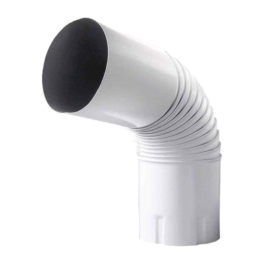Колено трубы NIKA ПРОЕКТ круглое, D150 мм, RAL 9003 В0000034465