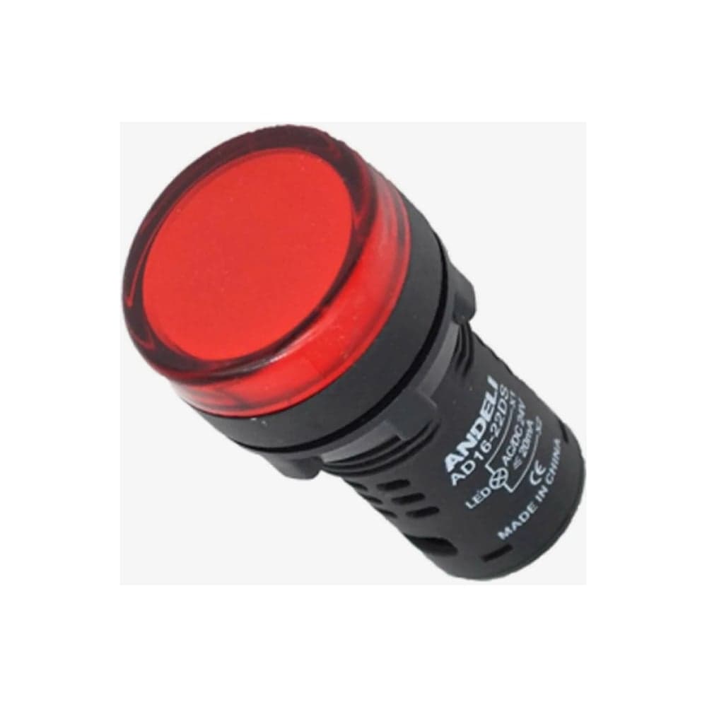 Лампа ANDELI AD16-22DS LED матрица d22мм красный 220В AC ADL10-143