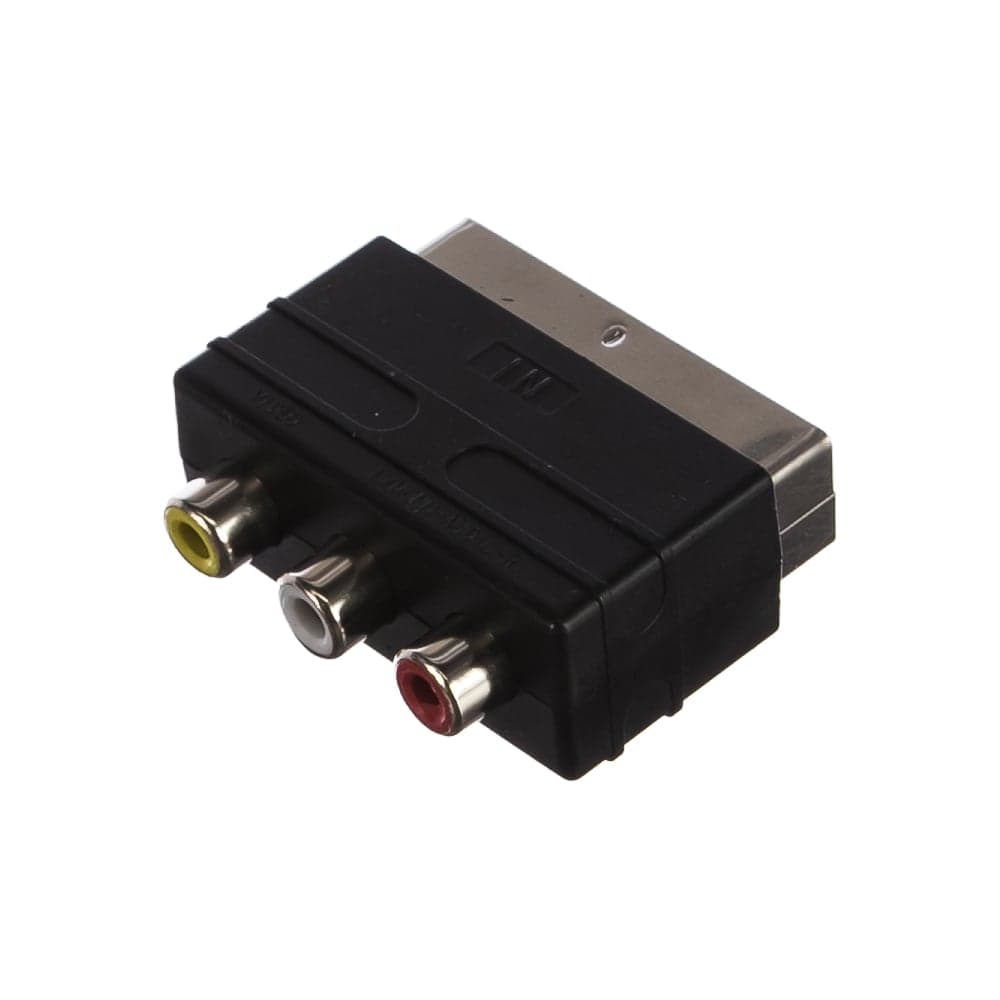 Переходник PERFEO SCART 21 pin вилка IN - 3xRCA розетка видео и стерео-аудио A7007 30 005 007