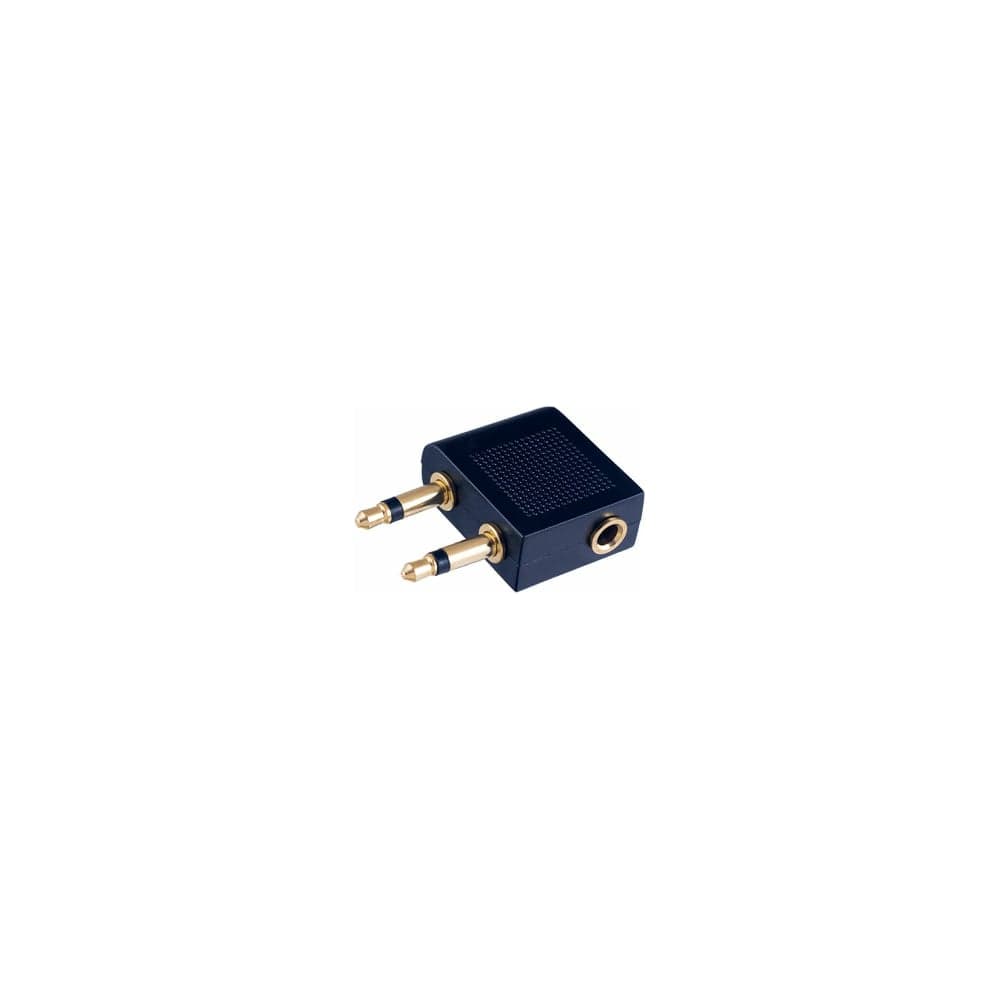 Переходник для авианаушников PERFEO 2xJack 3.5 мм вилка - Jack 3.5 мм розетка A7014 30 007 834