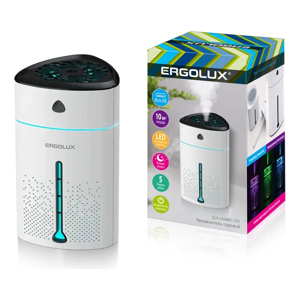 Увлажнитель Ergolux Elx-hum01-c01 бело-черный 15325