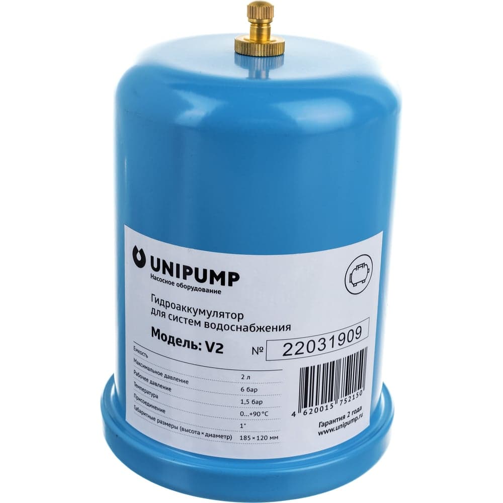 Гидроаккумулятор вертикальный (2 л) Unipump 29758