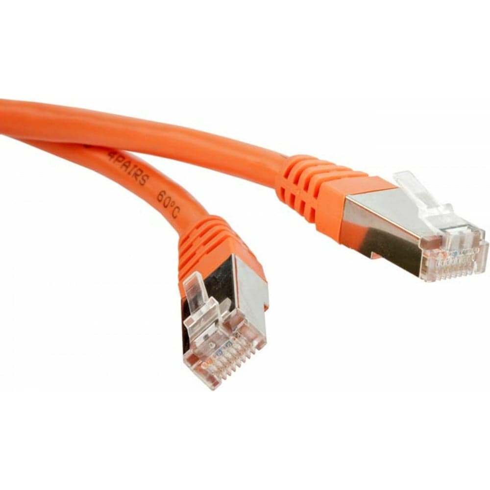 Патч-корд LANMASTER RJ45-RJ45, 4 пары, FTP, категория 5е, 0.5м, оранжевый, LSZH, LAN-PC45/S5E-0.5-OR