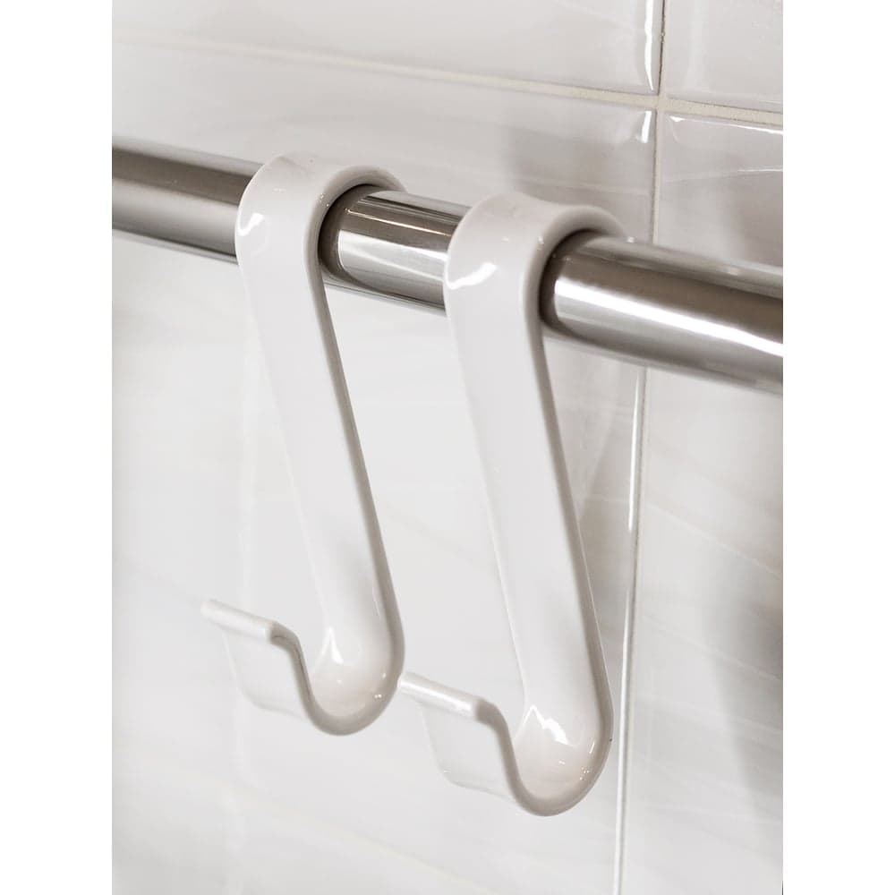 Комплект крючков Bath Plus s-обр. пластик 2 шт., белый КП007