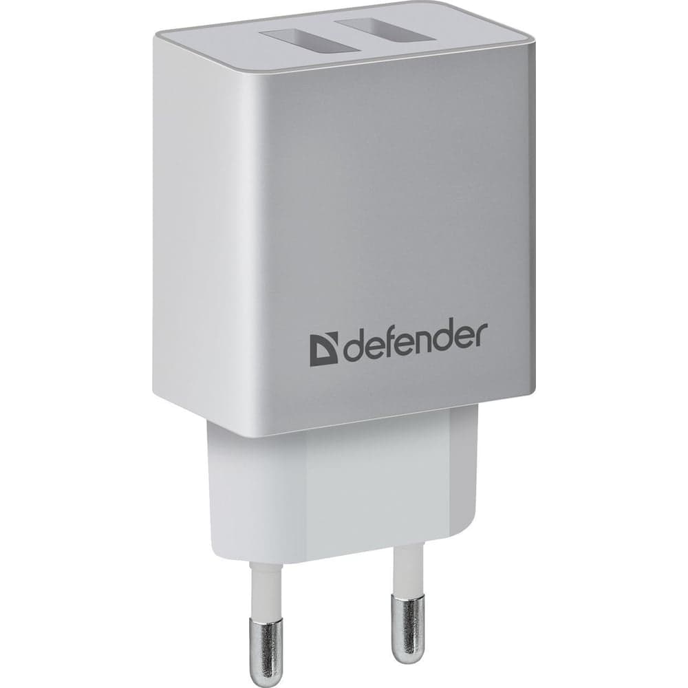 Сетевой адаптер Defender UPA-22 белый, 2xUSB, 2.1А 83580