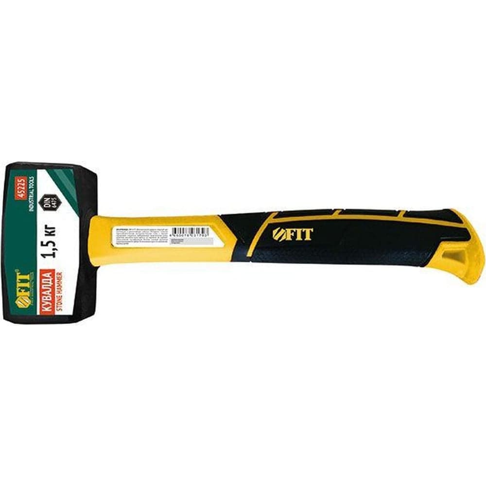 Кованая кувалда FIT Профи фибергласовая усиленная ручка, 1.5 кг 45225