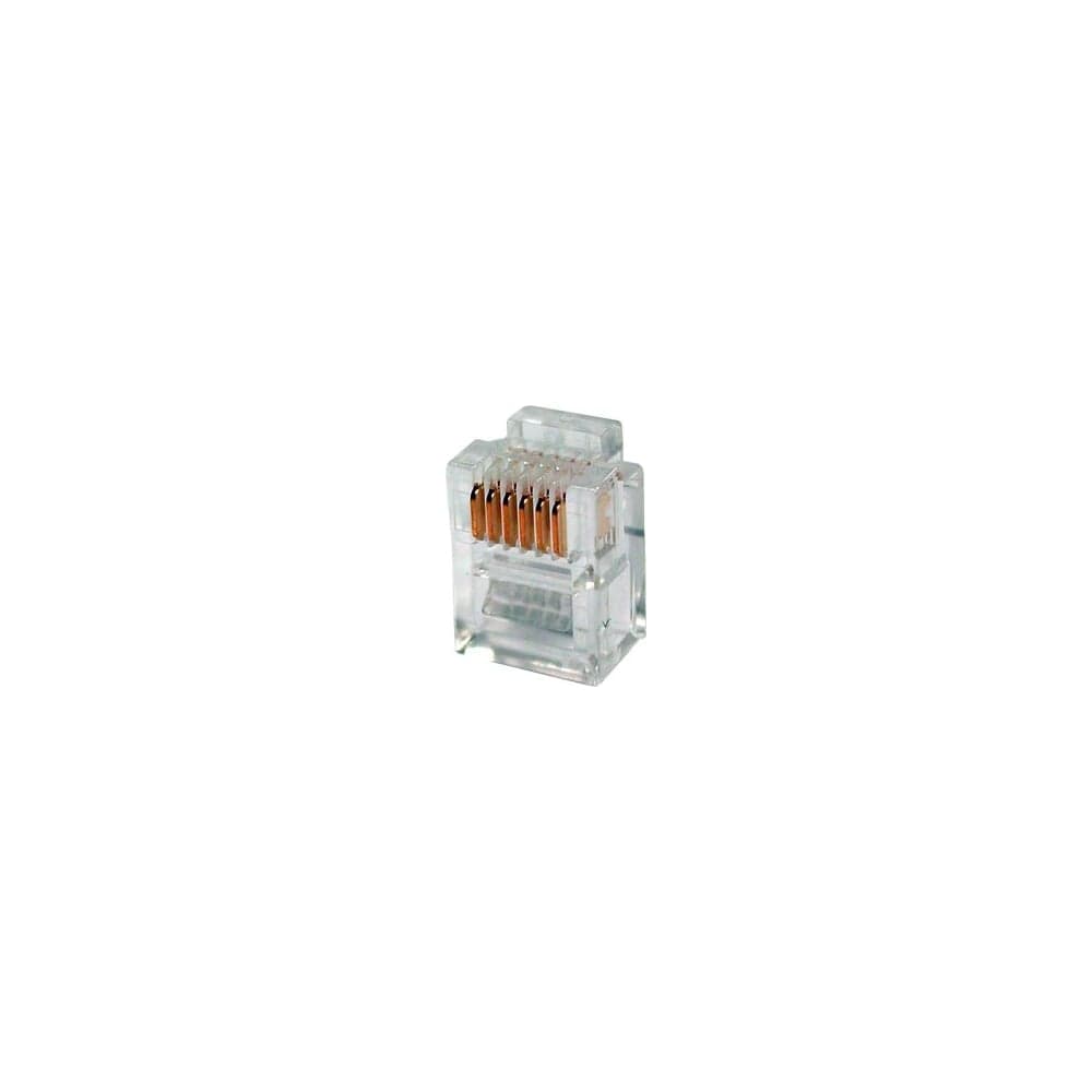 Коннектор телефонный TWT RJ-12 6P6C для розетки, 100 шт. в упаковке PL12-6P6C/100