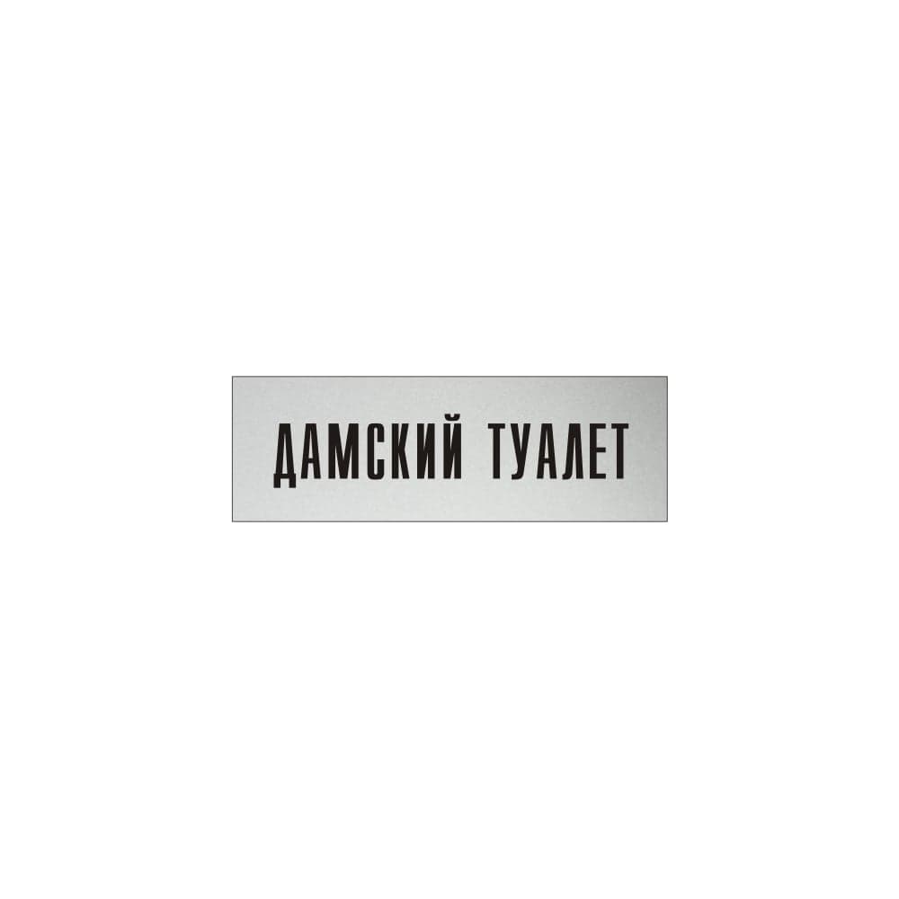 Информационная табличка на дверь GRM прямоугольная «Дамский туалет» д85 300x100 мм 218000115-85