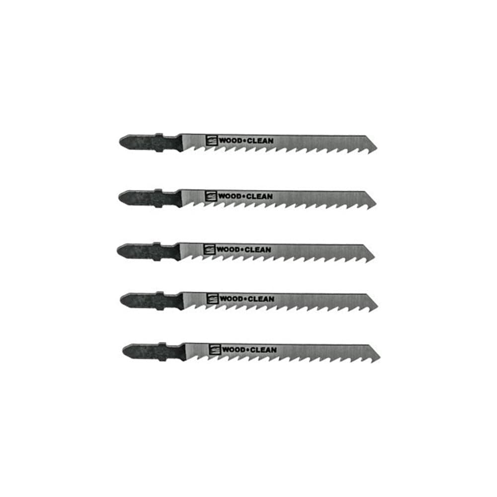 Полотно для лобзика T101D по дереву 6TPI 100 мм 5 шт FASTER TOOLS 1314
