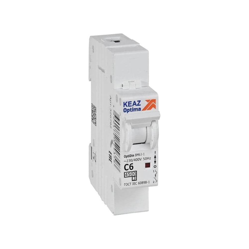 Автоматический модульный выключатель КЭАЗ OptiDin BM63-1C6-4.5-УХЛ3 326792