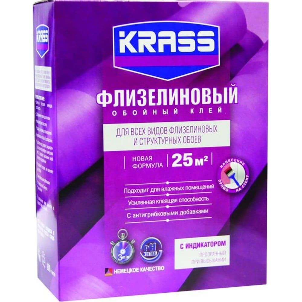 Флизелиновый клей для обоев KRASS 200 г 90002579175