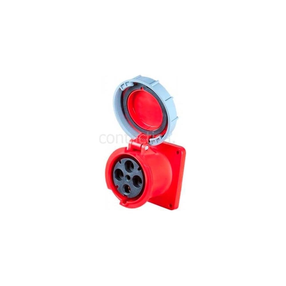 Встраиваемая розетка PCE 125а/400v/3p+e/ip67, фланец 120x120 344-6