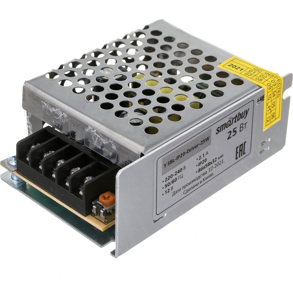 Драйвер Smartbuy LED IP2025W для LED ленты SBL-IP20-Driver-25W