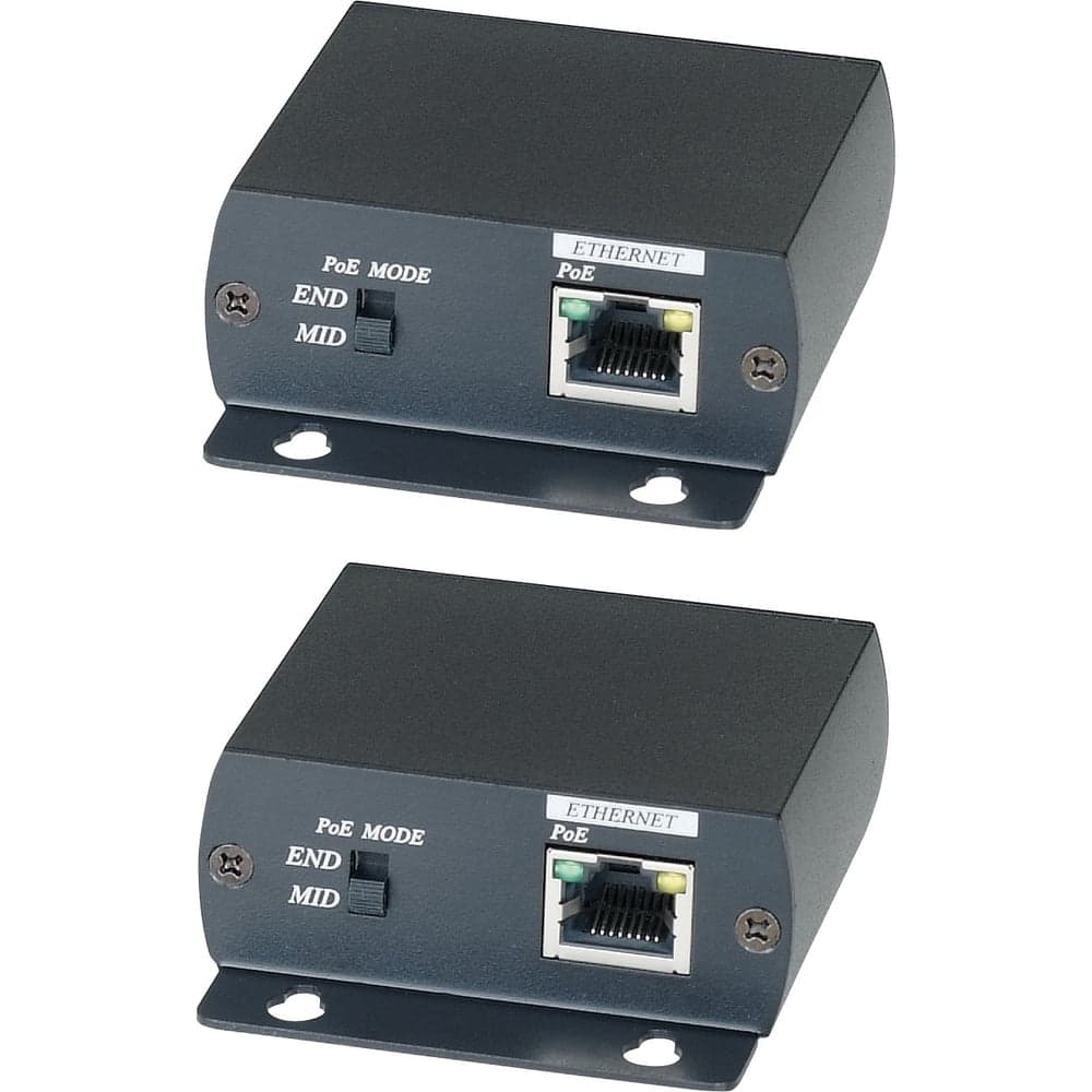 Комплект (передатчик + приёмник) для передачи сигнала Ethernet и питания (PoE) SC&T IP01P sct0676